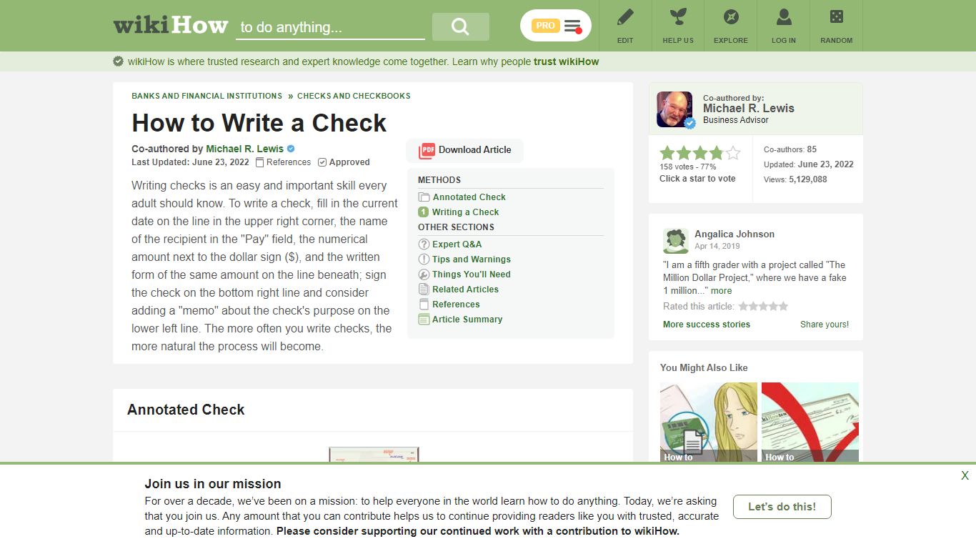 How to Write a Check: 6 Steps (with Pictures) - wikiHow