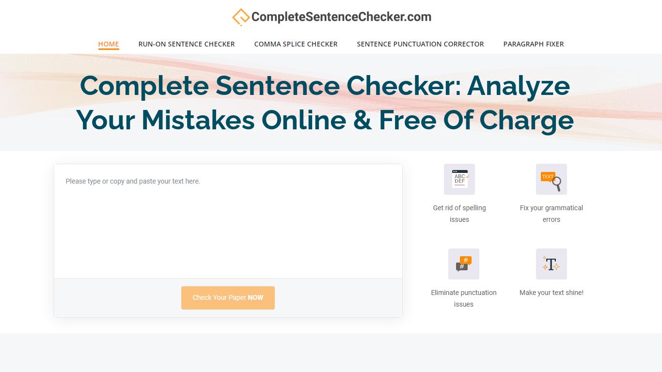 Online Complete Sentence Checker